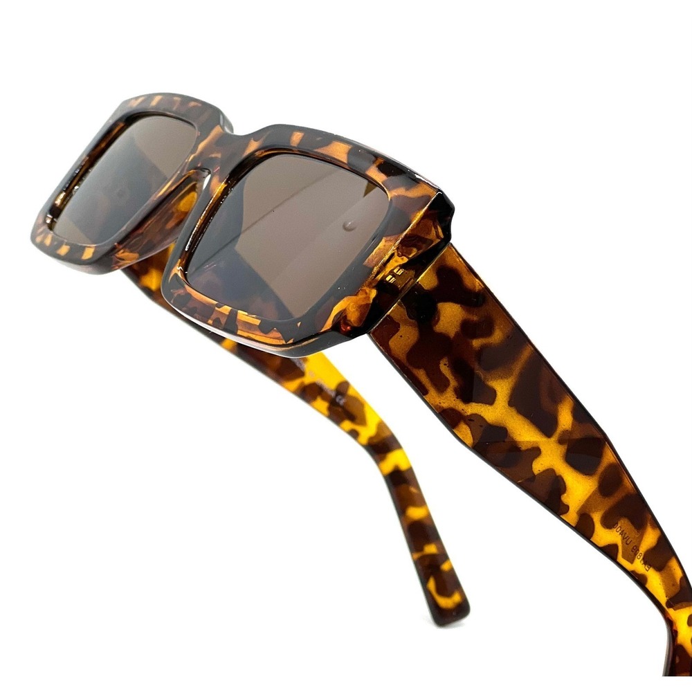 Sunglasses‎ Stylish Trendy Women Tortoise Frame Square Brown Lens Gafas Lentes - Picture 3 of 9